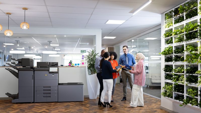 Die neuen DIN-A3-Multifunktionsdrucker von Utax eignen sich für hohe Druckvolumen.(Bild:  Utax)