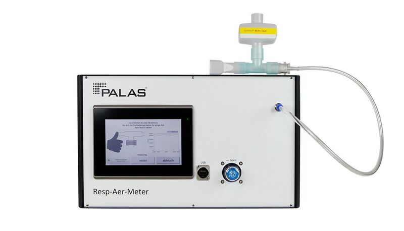 Das Resp-Aer-Meter von Palas ist ein universell einsetzbares Messgerät, das über die Atemluft feststellt, wie potenziell infektiös eine Person ist. (Palas)