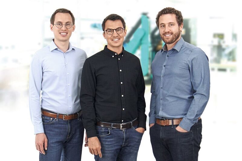 Das Geschäftsleiter-Trio bei Fruitcore Robotics (von Links): Josef Mardijan (CFO), Patrick Heimburger (CRO) und Jens Riegger (CEO). (Fruitcore Robotics)