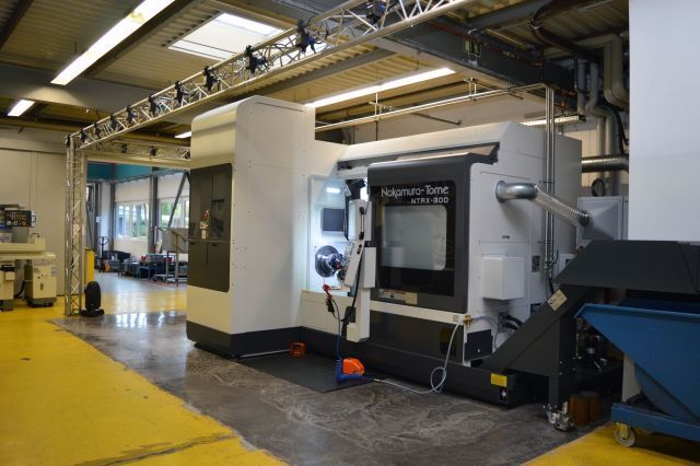 Das Dreh-Fräszentrum kann Werkstücke mit einem maximalen Drehdurchmesser von 640 mm sowie einer maximalen Drehlänge von 1150 mm bearbeiten. (Bild: Hommel)