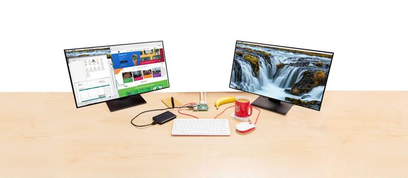 Der Einplatinencomputer unterstützt nun zwei 4K-Displays über HDMI. (Bild: Raspberry Pi Foundation)