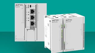 Von der Erstellung eines Web-Servers bis zur Cloud-Verbindung: Die PLC210 (links) unterstützt zahlreiche Protokolle und bietet dadurch viele Möglichkeiten. Die Ethernet-I/O-Module der MX210-Serie (rechts) bieten Hochfrequenzeingänge von bis zu 100 kHz. (Akytec)