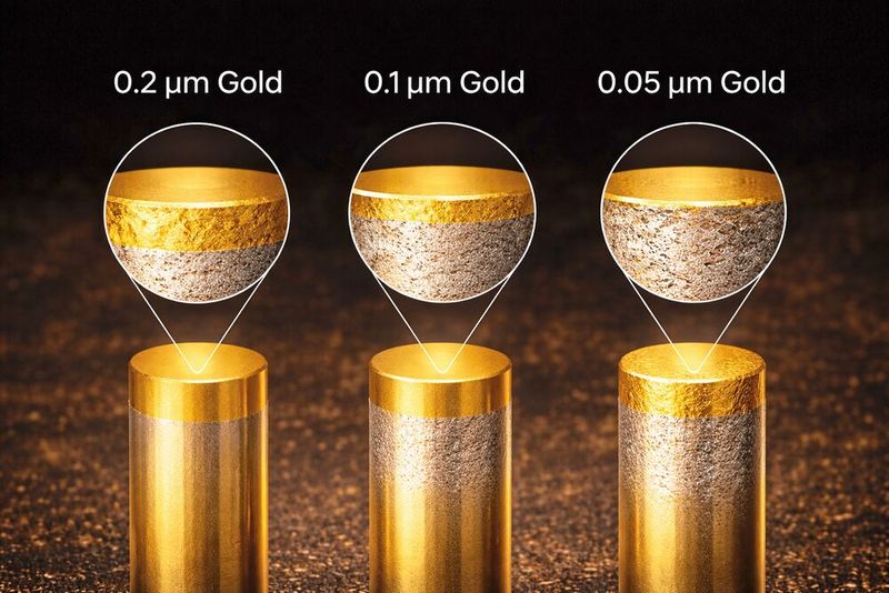 Bild 1:  Goldschichtstärken und Oberflächengüte im Detail. (Bild: Fischer Elektronik)