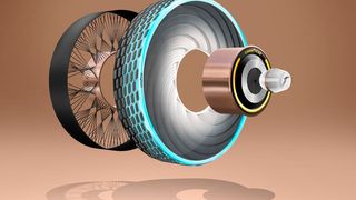 Goodyears Konzeptreifen „Recharge“ teilt sich mit herkömmlichen Reifen lediglich den Begriff. (Goodyear)