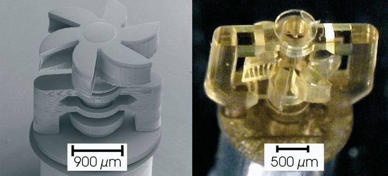 With a plant specially developed at Laser-Zentrum Hannover it is possible to build any 3D microstructures directly from a CAD model in one step.  (Picture: Laser-Zentrum Hannover)