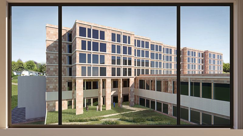 Am Kreiskrankenhaus Emmendingen aus den 1970er-Jahren werden bauliche und funktionale Strukturen an heutige Anforderungen der Gesundheitsversorgung angepasst.  (Bild:  ATP Architekten Ingenieure)