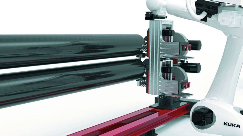 Roth Composite Machinery präsentiert auf der JEC World 2019 seine neue, robotergestützte Filamentwickelanlage, mit der das Unternehmen sein Produktprogramm zur Compositeteileherstellung vervollständigt. Damit habe Roth nun für alle Kundenanforderungen das passende Faserwickelsystem im Angebotsspektrum. (Roth Composite)