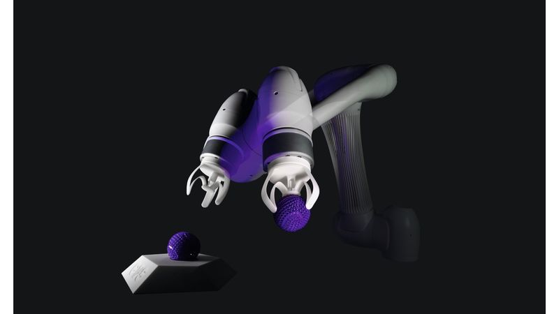 In Aktion zu sehen sein wird auf der Hannover Messe ein in 3D-Druck gefertigter Greifer für einen Roboterarm.(Bild:  EOS)