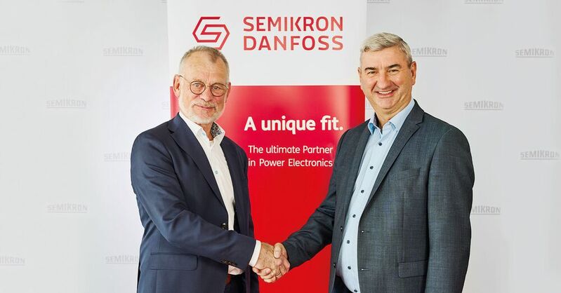 Claus A. Petersen (links) ist zum CEO von Semikron Danfoss bestellt und Karl-Heinz Gaubatz ist CTO von Semikron Danfoss.