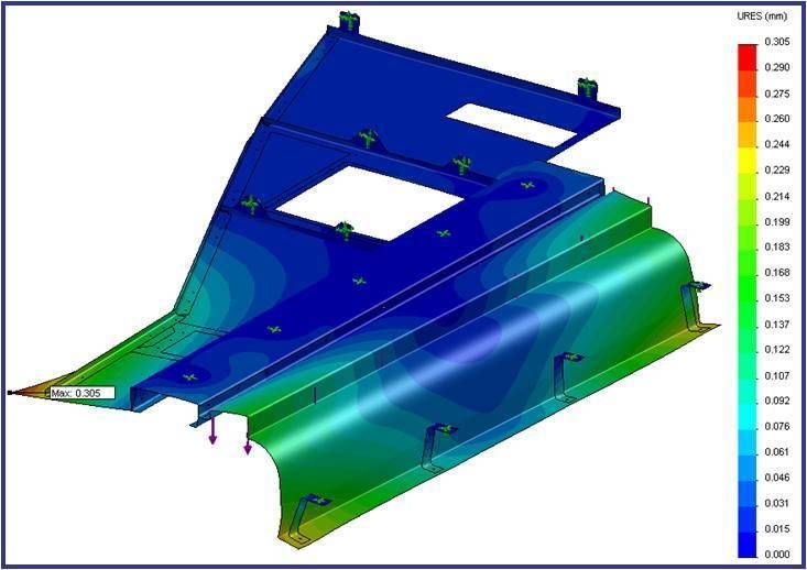 Kein Formel-Eins-Cockpit: Das Deckenelement für den Desiro in der Computersimulation. (Archiv: Vogel Business Media)