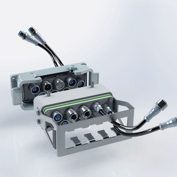 Mit den Adaptiveinsätzen hat Eisele herkömmliche Industriestecker gemeinsam mit Murrelektronik weiterentwickelt. (Eisele)