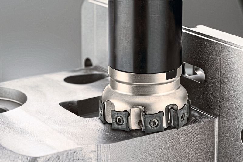 Das tangentiale Wendenplattenfrässystem Multi Edge T90 PRO8 von LMT Tools überzeugt mit Performance und Wirtschaftlichkeit. (Bild: LMT Tools)