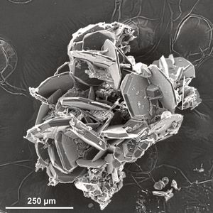 Auch Graphit entsteht in den Versuchen der Forscher nur unter Spannung, aber bei niedrigerem Druck.(Bild:  Yuliya Bataleva, SB Russ. Akad. d. Wissenschaften)