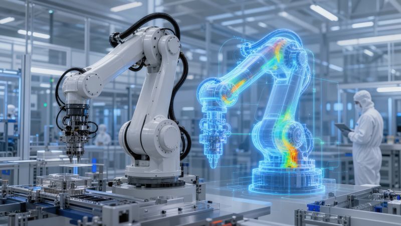 Ein digitaler Zwilling, der Fertigungsstraßen in Echtzeit abbildet oder autonome mobile Roboter (AMRs) steuern soll, ist auf eine skalierbare On-Premise-Infrastruktur angewiesen. (Bild:  © RISHAD/stock.adobe.com, generiert mit KI)