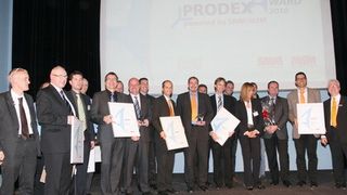 Fröhliche Gesichter: Die Gewinner des Prodex-Awards. Bilder: Anne Richter (Archiv: Vogel Business Media)