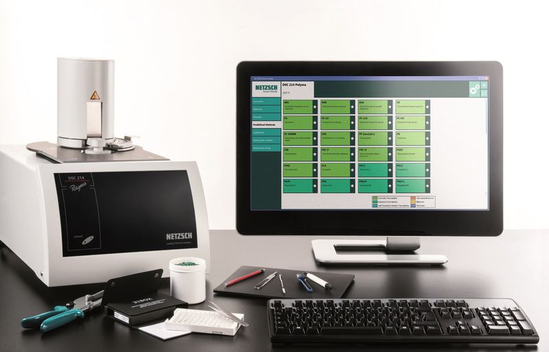 Abb. 4: Arbeitsplatz DSC 214 Polyma mit Proteus 7.0 im Smartmode (Bild: Netzsch-Gerätebau)