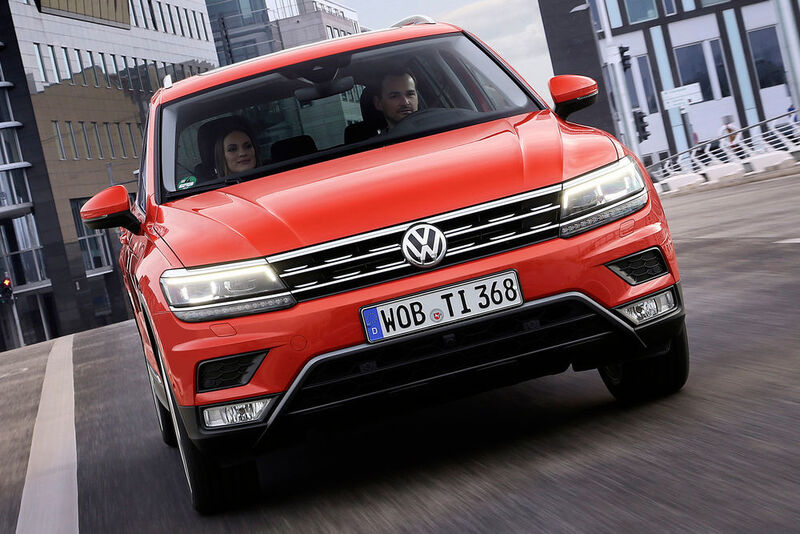 Der VW Tiguan legte unter den Top-Ten am deutlichsten zu. 31 Prozent mehr Neuzulassungen (234.916 Einheiten) sorgten für Platz sieben. (VW)