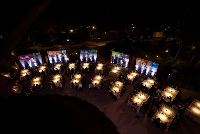 Zum perfekten Abschluss des ersten Tages gab es ein Dinner im Garten des römischen Palazzos. (Open-Xchange )