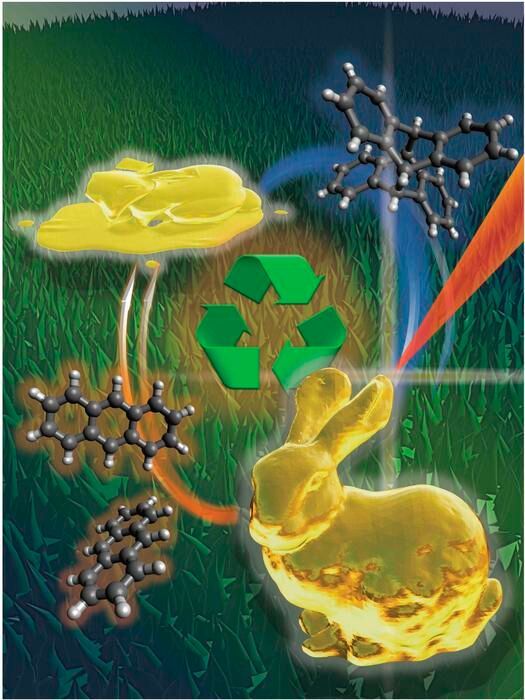 When exposed to light, anthracene and their derivative— a chemical used in producing dyes and preserving woods, among other applications — undergoes a process called photodimerization.(Source:  Yokohama National University)