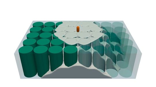 At the Fraunhofer Institute for Industrial Mathematics, various simulation methods are used to make battery production more productive and economical. For instance, they can predict how the insulation foam between the cells behaves—but that's not all ...(Image:   Fraunhofer ITWM)