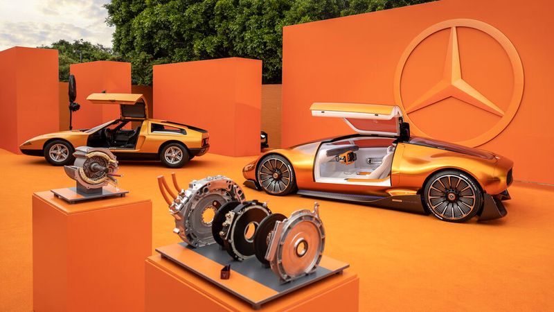 Wie einst der C 111 mit Wankel- steht auch der One-Eleven mit Axialflussmotor für innovative Antriebstechnik. (Bild: Mercedes-Benz)