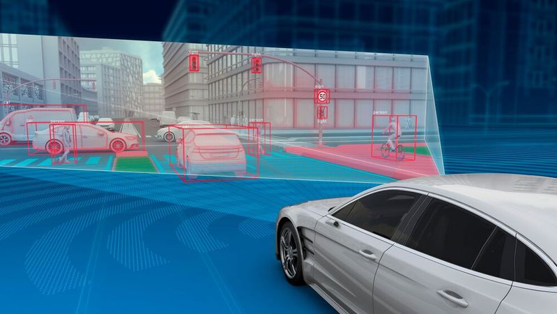Autos werden in Zukunft immer schlauer und werden mit einer wachsenden Zahl von Assistenzsystemen auch weniger Unfälle bauen.(ZF)