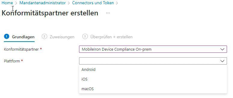 Erstellen eines neue MDM-Partners in Microsoft Endpoint Manager. (Joos)
