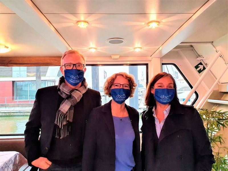 Startklar zum Ablegen: (v. l.) Olaf Kaiser (UBEGA), Stephanie Pelch (dbc) und Ulrike Steffen (DATEV eG). (dbc)