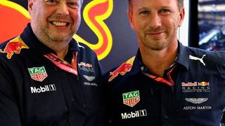 Aston Martin CEO Andy Palmer (li.) und „Red Bull Racing“-Teamchef Christian Horner. (Red Bull)