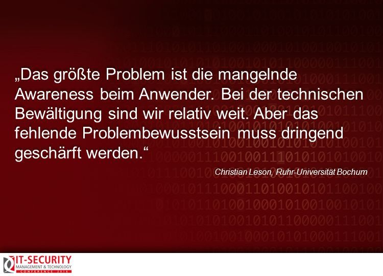 Christian Leson, Ruhr-Universität Bochum, zur IT-Security Conference 2016. #itseccon (Collage: AMATHIEU - Fotolia.com)