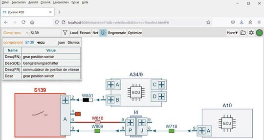 (Automatisch erzeugtes Serviceschaltbild des Gangstellungsschalters S139. Bild: Altair)