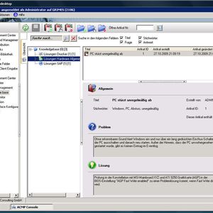 Abbildung 1: Die Knowledge-Base sammelt Lösungen und Lösungsvorschläge aus händischen Einträgen oder aus Support-Tickets. Mit der Zeit entsteht ein auf die Umgebung angepasste Problem/Lösung-Referenz.