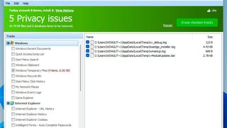 Glary Tracks Eraser löscht die Verlaufsdaten und andere sensible Informationen. (Bild: Joos (Screenshot))