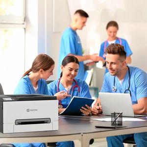 Zu den neuen Geräten gehören mit dem C240 und den C300 auch zwei reine Drucker mit einer Druckleistung von 25 beziehungsweise 30 Seiten pro Minute. Für die Bedienung ist nun ein 2,8-Zoll-Touchscreen eingebaut. (Bild: Xerox)
