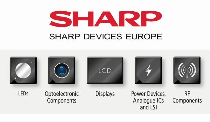 Sharp Devices Europe: Das Unternehmen sitzt in München mit Standorten in Hamburg, Oxford und Mailand. Angeboten wird ein Produktportfolio von über 2000 Komponenten, aus den Bereichen LED, Optoelektronik, LCD sowie IC-, LSI- und HF-Komponenten. (Sharp)