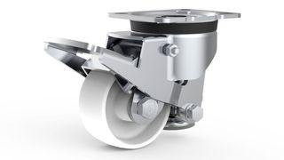 Die spezielle dynamische Blickle-Vernietung des Kranzes sorgt für minimales Spiel bei leichtgängigem Lauf sowie für eine hohe Lebensdauer. (Blickle)