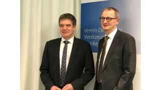 Die Werkzeugmaschinenbranche steht vor großen Herausforderungen, erläuterten Dr. Heinz-Jürgen Prokop, Vorsitzender und Dr. Wilfried Schäfer, Geschäftsführer des VDW (Verein Deutscher Werkzeugmaschinenfabriken) auf der Jahrespressekonferenz.  (U. Drescher/konstruktionspraxis)