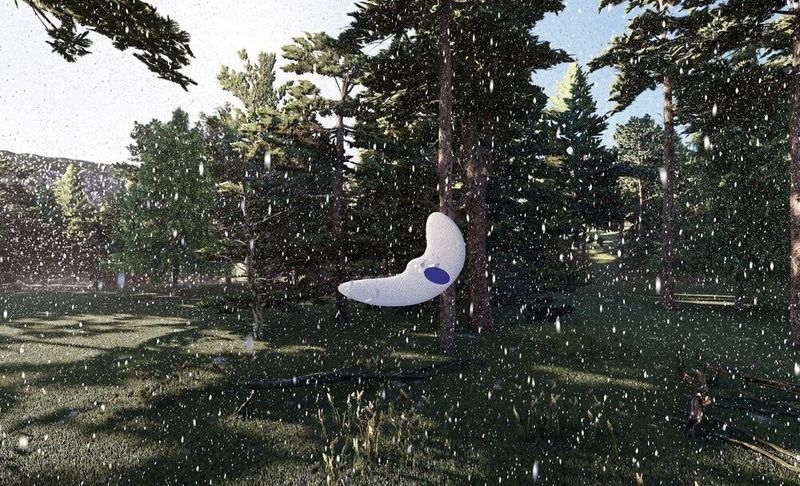 Die Gleiter sind in Gestalt und Größe den Samen der Java-Gurke nachempfunden. Jeder Gleiter wiegt mitsamt Sensor gerade einmal 1,5 Gramm und hat eine Spannweite von 14 Zentimetern. (Bild: Empa)