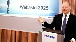Auf dem Jahresprsessegespräch gab der Vostandsvorsitzende Holger Engelmann unter anderem die Ziele von Webasto bekannt.  (Webasto)