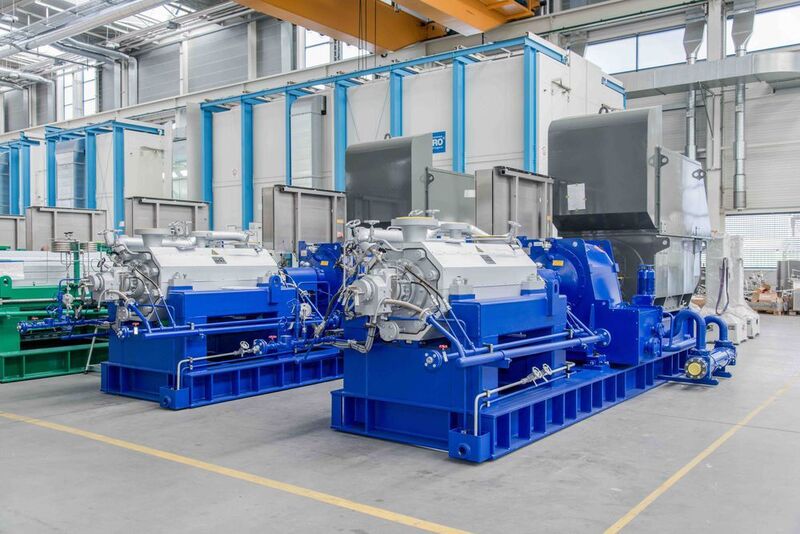 Pumpen des Typs HGC, wie sie ähnlich auch in der neuen Zellstofffabrik in Três Lagoas in Brasilien zum Einsatz kommen werden. (KSB)