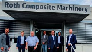 Das AZL beim ersten Treffen im Hause Roth. Von links: Christoph Briel (Roth), Martin Rieger (AZL), Martin Grosskreutz (Roth), Ralf Möller (Roth), Dr. Andreas Reimann (Roth), Markus Breiing (AZL), Dr. Michael Emonts (AZL).  (AZL Aachen)