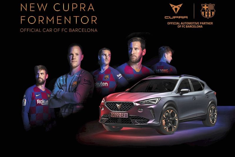 Dafür hat sich Cupra bekannte Verbündete gesichert: den FC Barcelona. Der Cupra Formentor ist das offizielle Mannschaftsauto des Fußballvereins. (Bild: Seat)