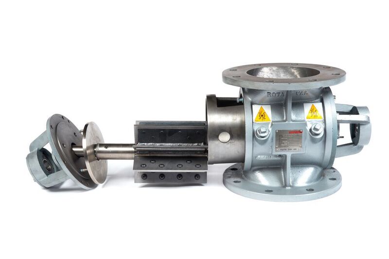 The Gericke Rotaval EHDM rotary valve with replaceable wear parts. (Gericke)