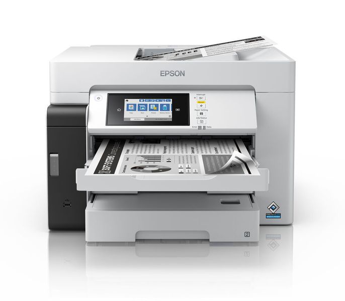 Für den reinen Schwarzweißdruck auf Papier bis zum A3+-Format ist der 3-in-1-Mono-MFP Ecotank Pro ET-M16680 bestimmt. (Epson)