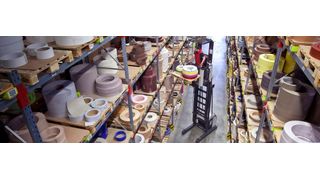 Die Kante ist das Hauptprodukt der Rudolf Ostermann GmbH. Im Logistikzentrum in Bocholt lagert sie auf 14.000 m² in unterschiedlichsten Dekors, Farben und Breiten. (UniCarriers)