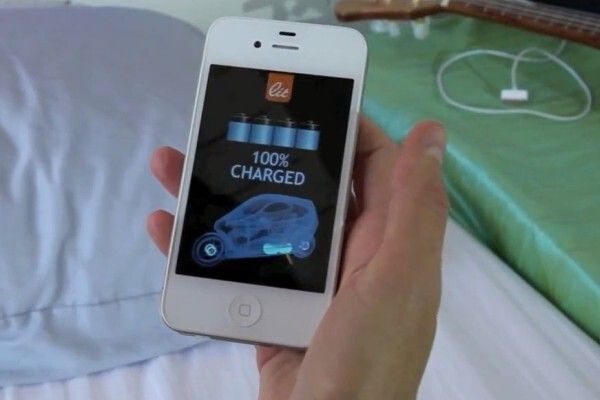 Der Ladezustand des C-1 kann per Smartphone-App abgerufen werden (Bild: Lit Motors)
