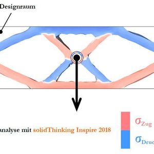 Identifizierung relevanter Kraftpfade mittels Topologieoptimierungsprogramm 