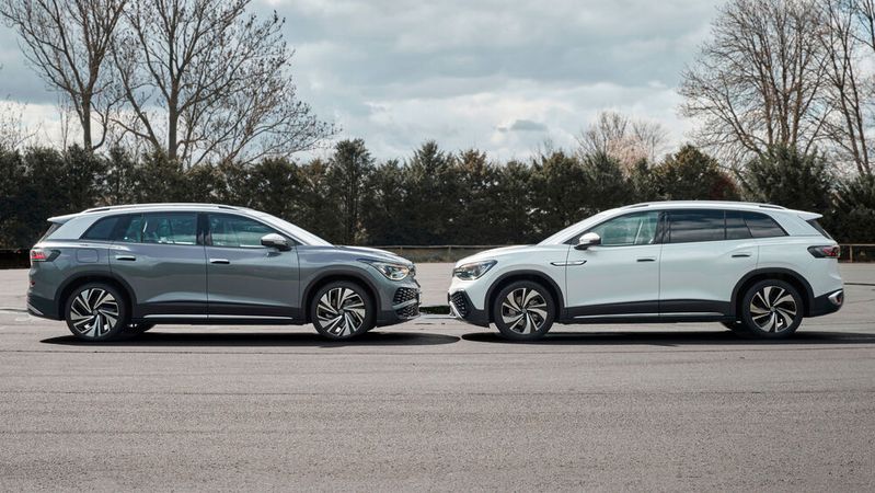 Den VW ID6 stellte der Hersteller im Rahmen der Automesse in Shanghai vor.(Bild:  Volkswagen)
