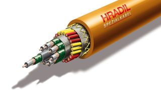 Das Hyflex 8-fach Koaxialkabel im Längsschnitt. Bild: Hradil (Archiv: Vogel Business Media)