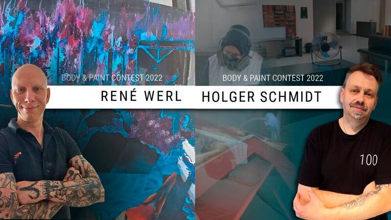 Holger Schmidt und Contest René Werl gehen für Glasurit beim Automechanika-„Body & Paint Contest“ an den Start. 